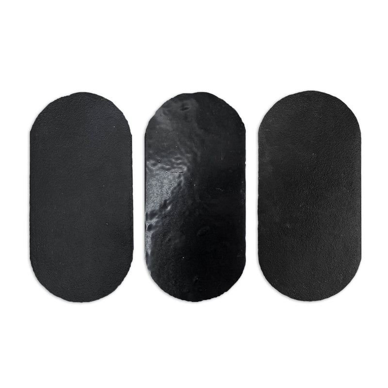 Glazed Uvas Smooth Noir Black 4"x8"