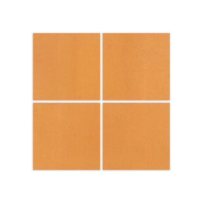 Mandarin clay tiles by Clay Imports, arranged in a grid with a subtle textured finish on a white background.