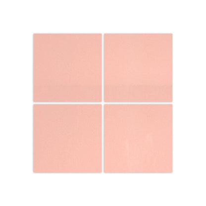 Peony pink square clay tiles by Clay Imports, arranged in a 2x2 grid with subtle texture.