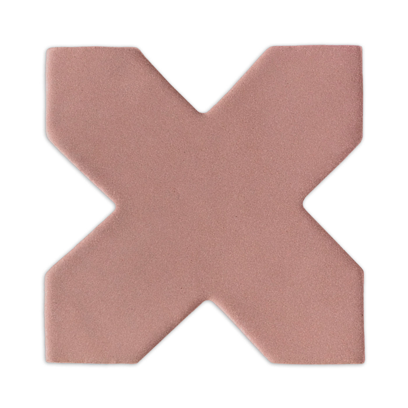 Cross Pink Granite Tile by Clay Imports with a subtle granular texture and rounded outer corners.