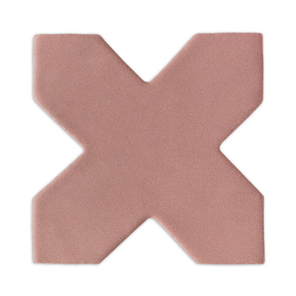Cross Pink Granite Tile by Clay Imports with a subtle granular texture and rounded outer corners.