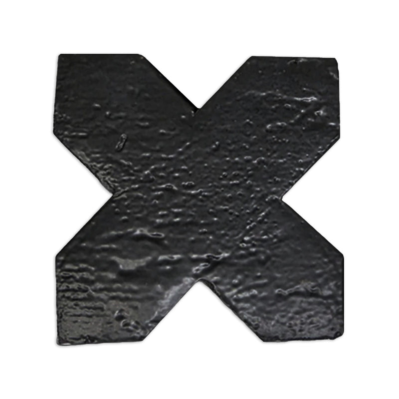 Glazed Cross Antique Noir Black 5.5"