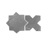 [Sample] Glazed Star & Cross Driftwood Gray 5.5"