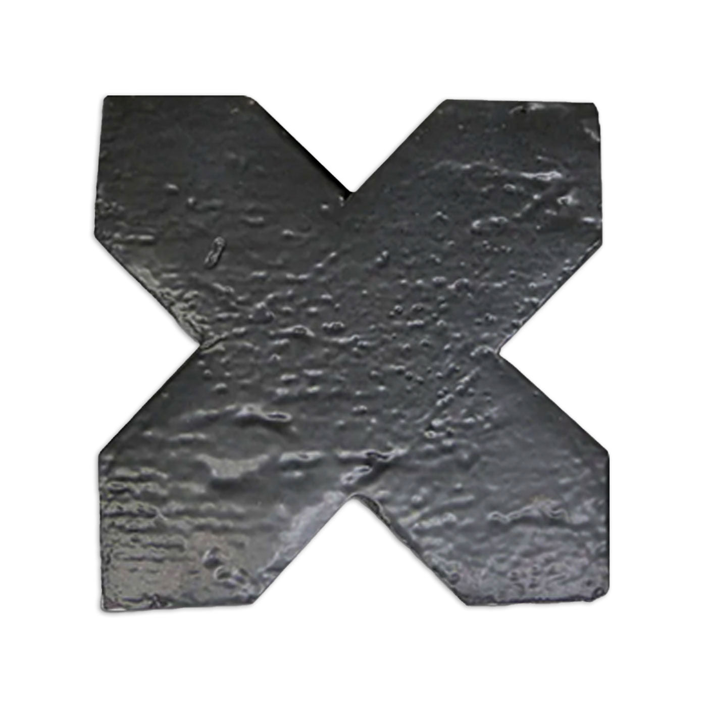 Glazed Antique Star & Cross Noir Black 5.5"