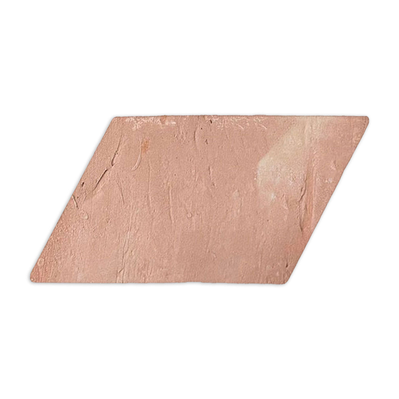 Right-side parallelogram antique matte terracotta tile by Clay Imports, with a textured surface.