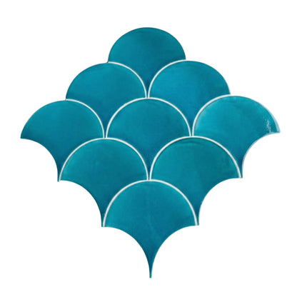 Abanico Point Turquoise Crackle 6