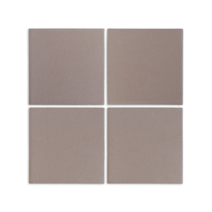 Boot Brown 6x6 clay tiles by Clay Imports, showing four textured squares arranged on a white background.