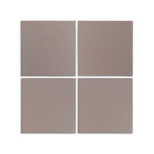 Boot Brown 6x6 clay tiles by Clay Imports, showing four textured squares arranged on a white background.