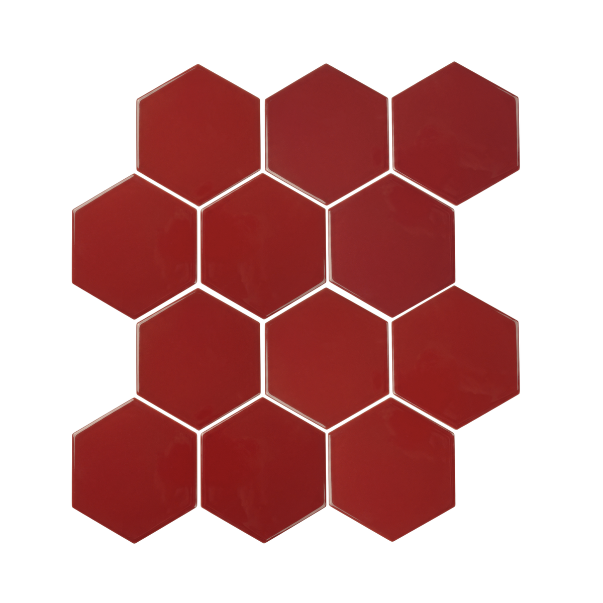 Burgundy Hexagon 6