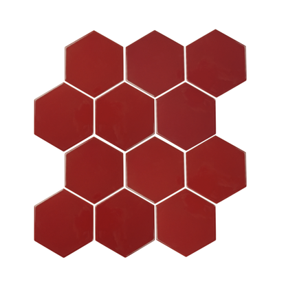 Burgundy Hexagon 6