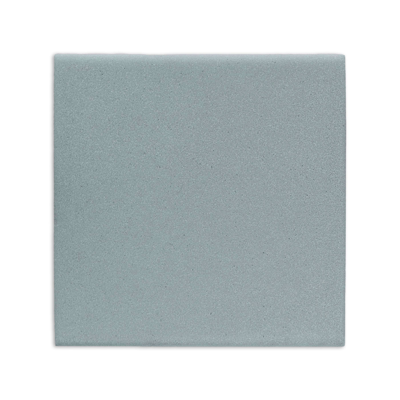 Square Hot Spring clay tile by Clay Imports in light blue-grey with a matte, grainy texture and soft edges.