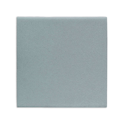 Square Hot Spring clay tile by Clay Imports in light blue-grey with a matte, grainy texture and soft edges.
