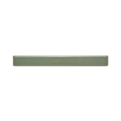 Sage green Espina Box Liner by Clay Imports, a 6-inch rectangular ceramic tile with a glossy finish.