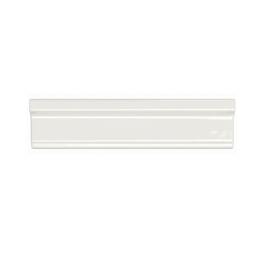 Fossil chair rail liner by Clay Imports with a smooth, slightly glossy finish and a rounded, raised profile.