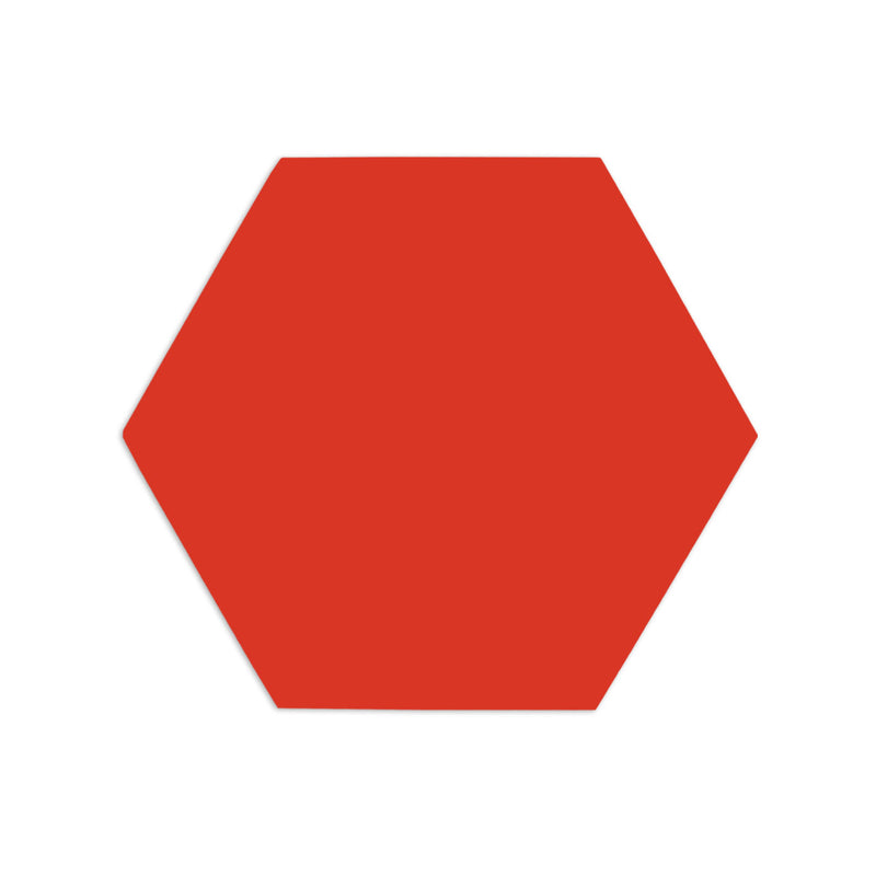 Hexagon Apple Red 6"