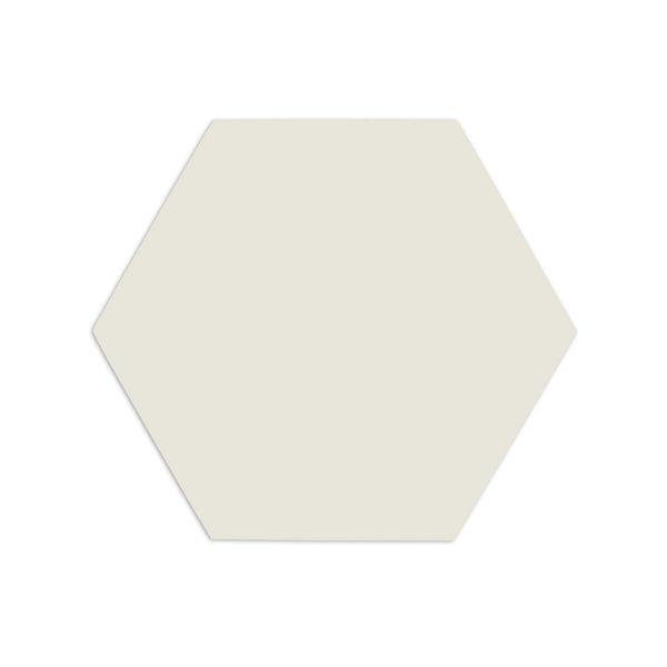 Hexagon Ivory White 6"