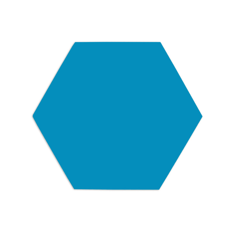 Hexagon Turquoise Crackle 6"