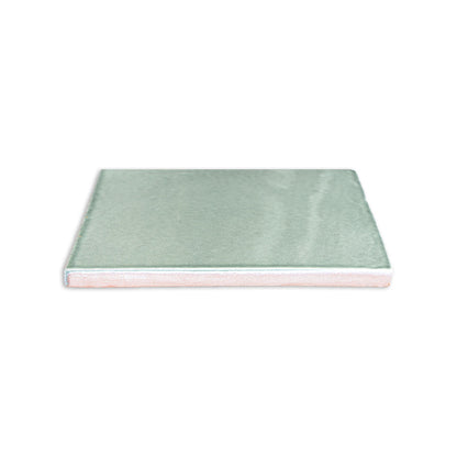 Arctic Gloss 6x6 tile by Clay Imports, featuring a glossy light green surface and raw clay edge.