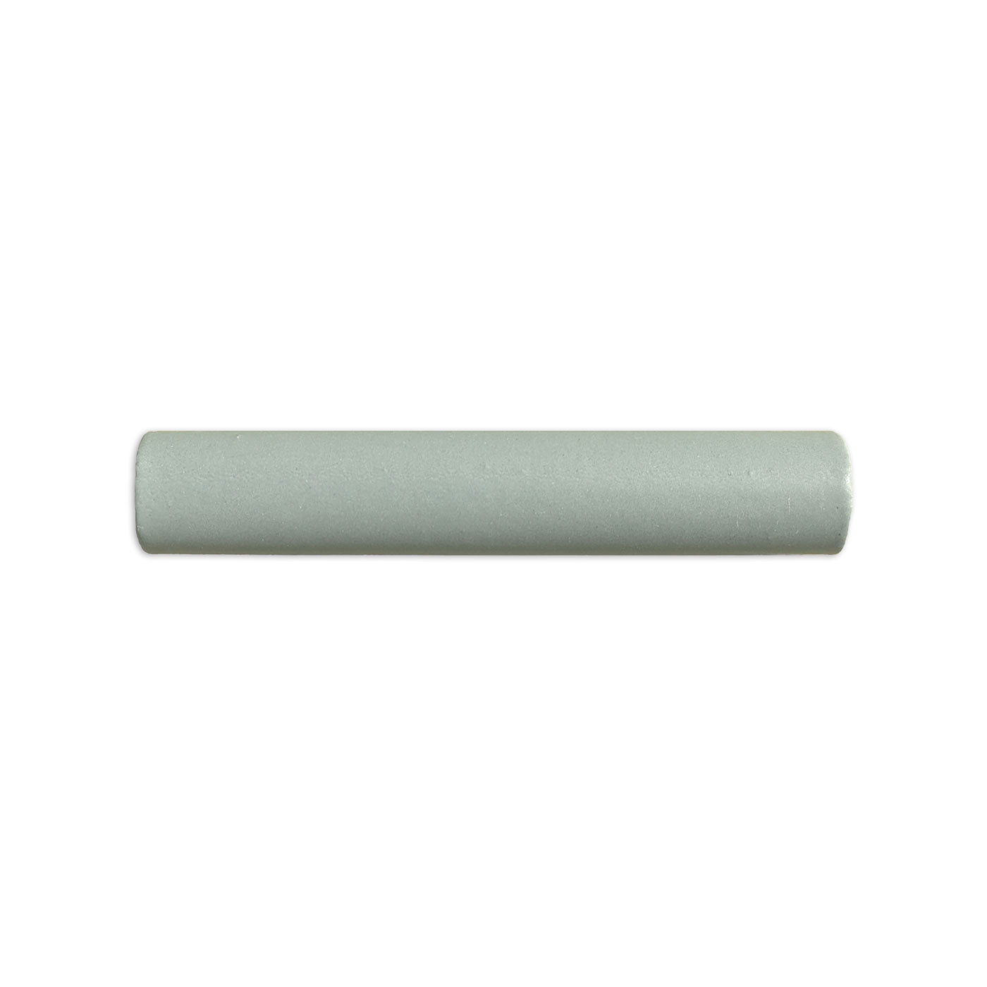 Green pencil liner tile by Clay Imports with a subtle texture, positioned horizontally.
