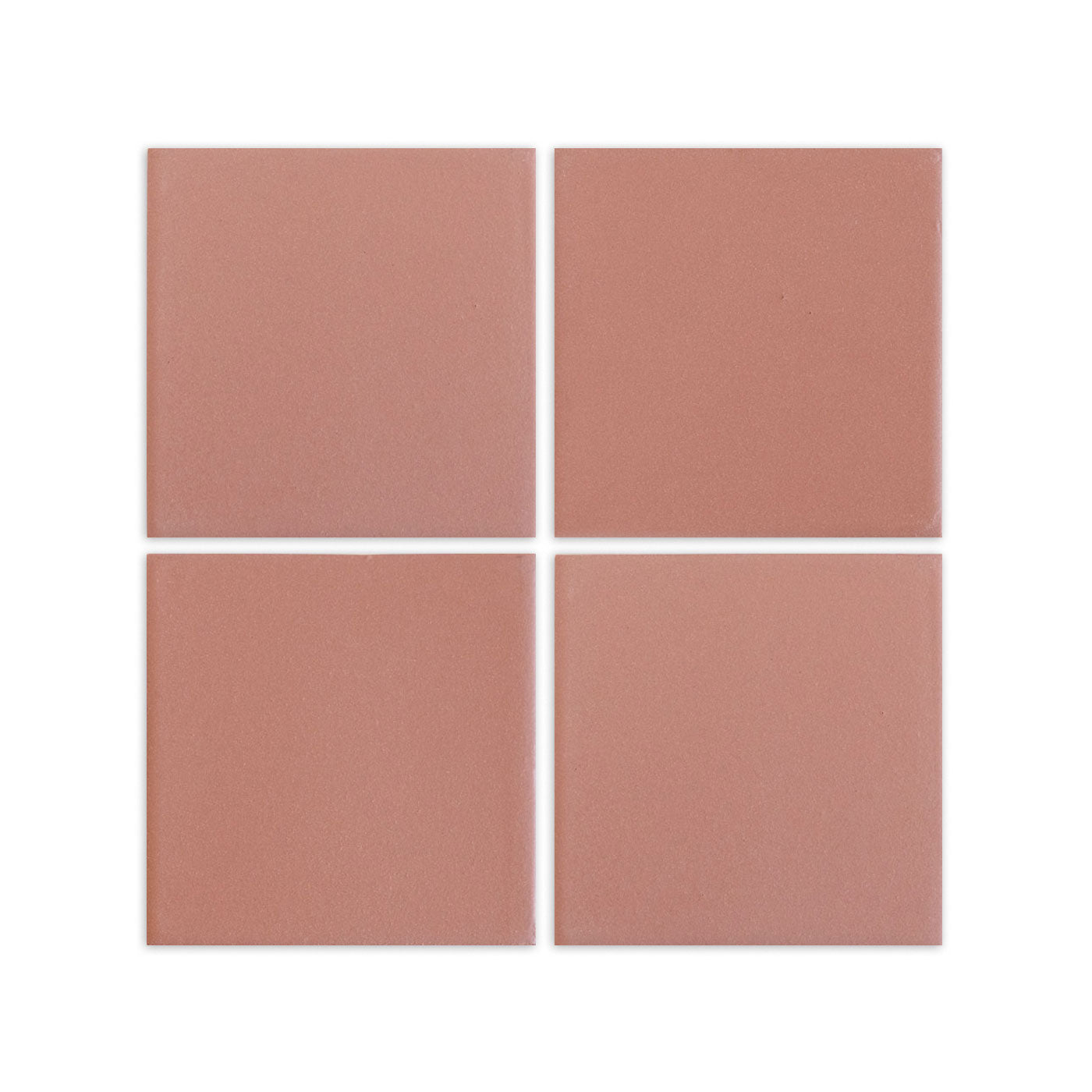 Pink granite clay tiles by Clay Imports, arranged in a grid with a matte, slightly textured finish.