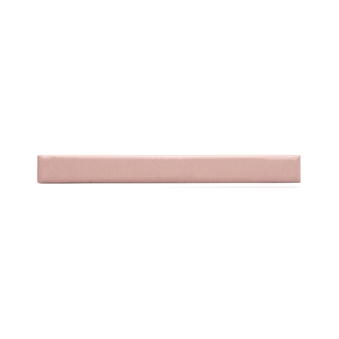 Rosewater 6-inch solid tile box liner by Clay Imports, featuring a smooth, light pink rectangular form.