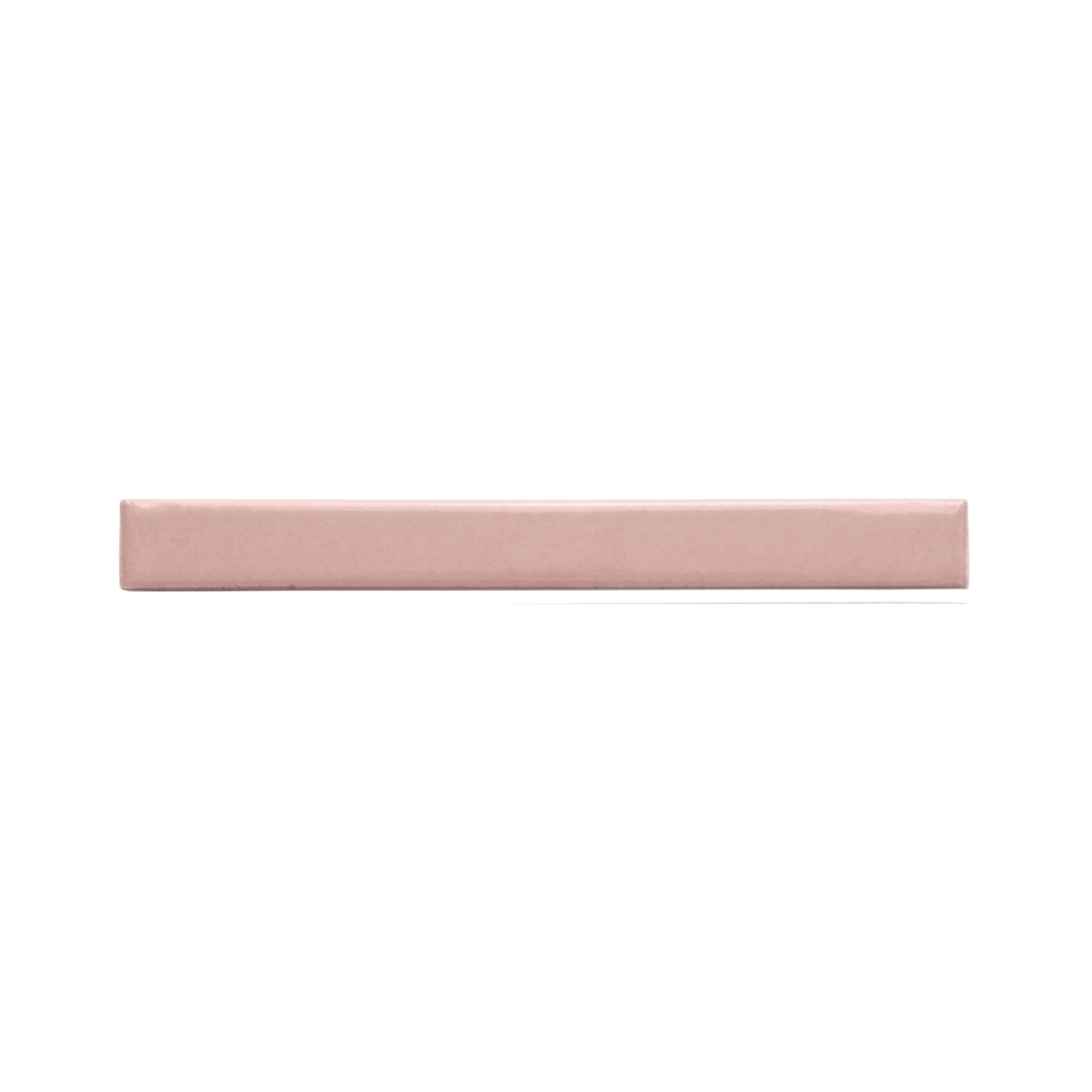 Rosewater 6-inch solid tile box liner by Clay Imports, featuring a smooth, light pink rectangular form.