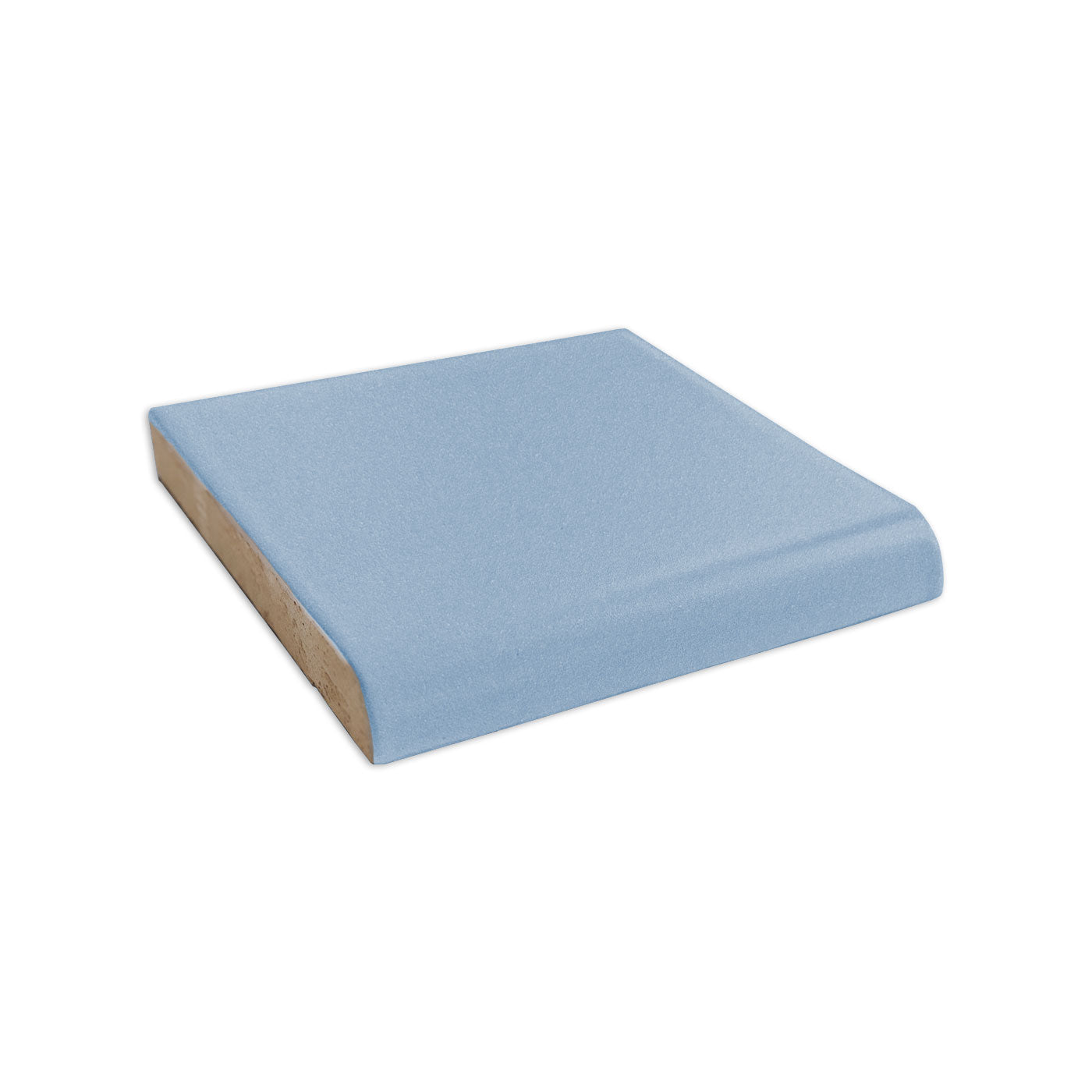 Single Bullnose Blue Agate Matte Tile 6x6