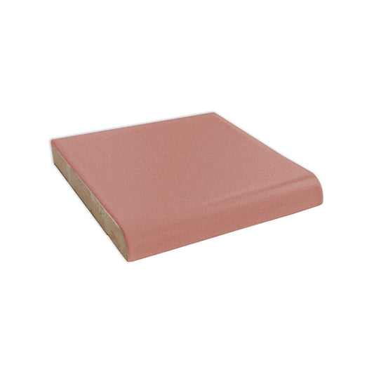Single Bullnose Pink Granite Matte Tile 6x6