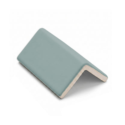 Hot Spring green solid V Cap tile trim by Clay Imports with a smooth, matte finish and rounded top edges.