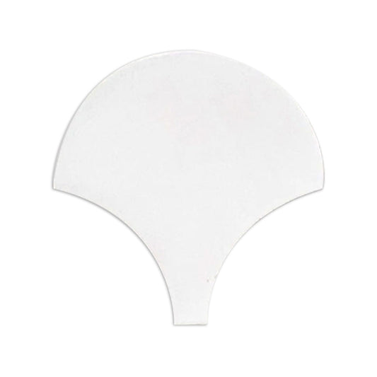 Glazed Abanico Smooth Flat White Gloss 6"