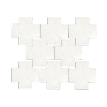 Glazed Swiss Cross Tupelo Blanco 6"