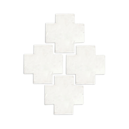 Glazed Swiss Cross Tupelo Blanco 6"