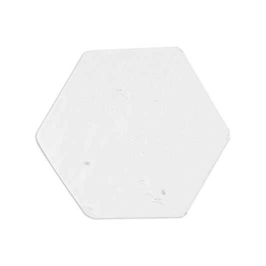 Glazed Hexagon Antique White Gloss 6"