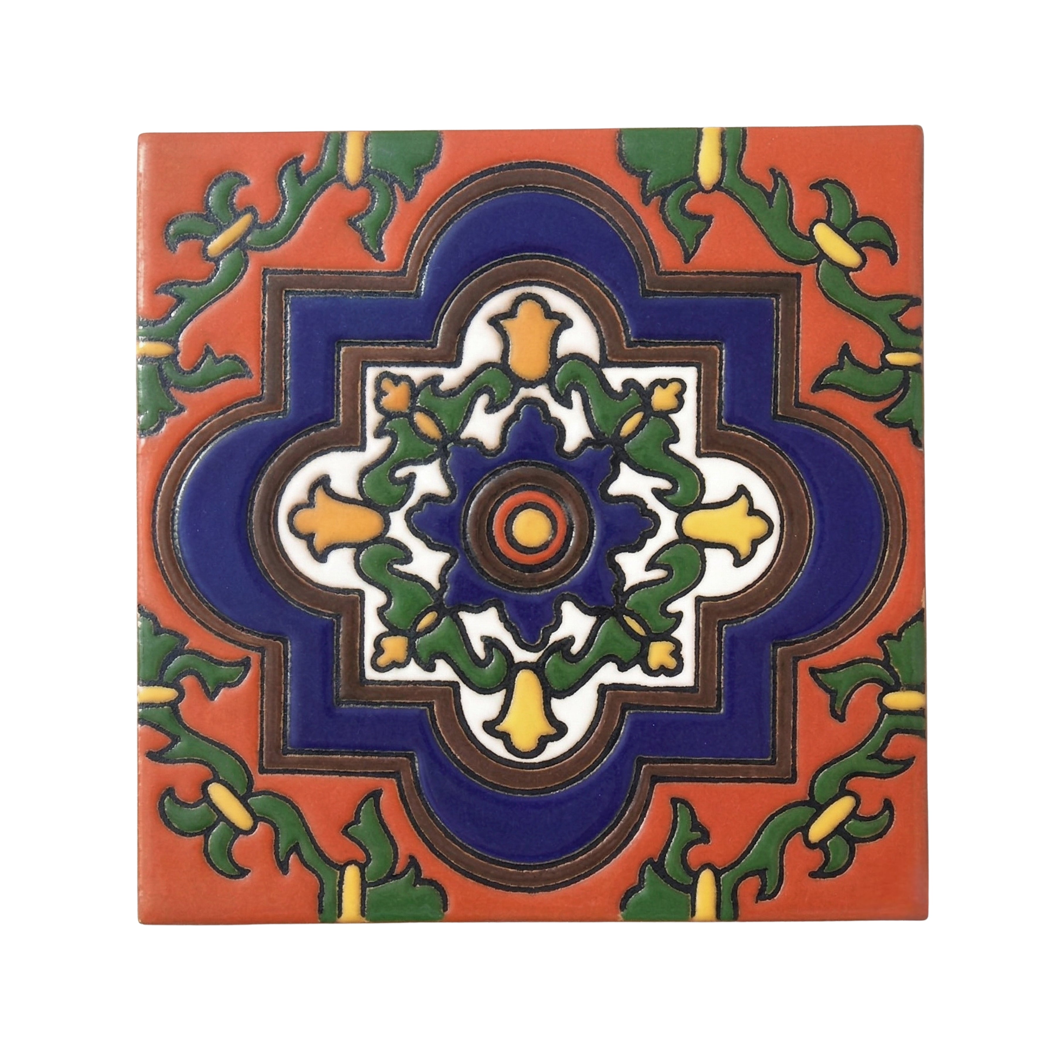 イタリア製 花柄刺繍 ゴブラントレー Relief Lantana Tile 6