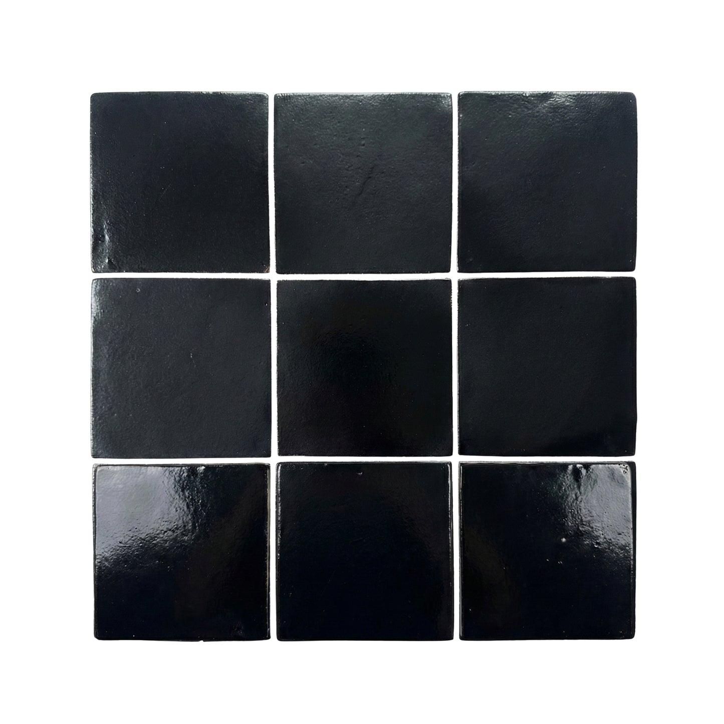 Glazed Smooth Noir Black 6x6
