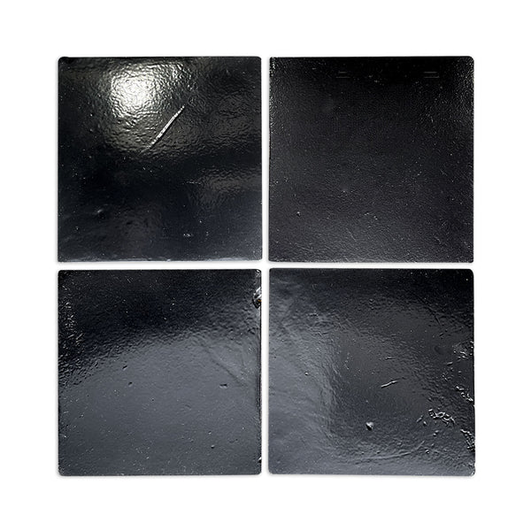 Glazed Smooth Noir Black 6"x6"
