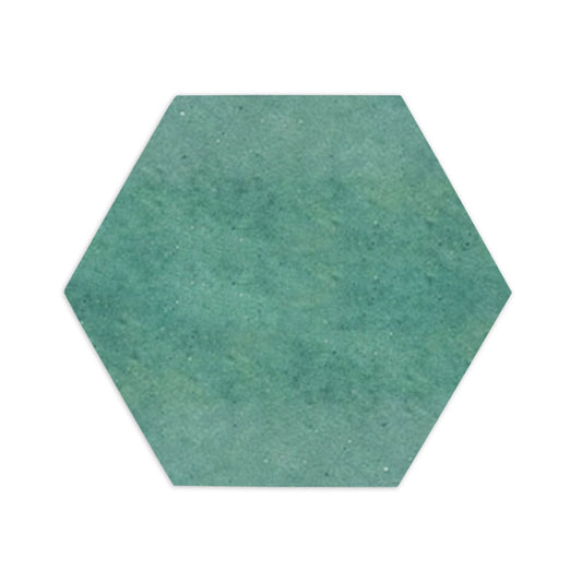 Hexagon Grotto Green 6"