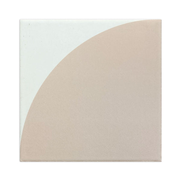 [Bundle] Quarter Circle Latte Vocho White 8" x 8"| 7.5 SF