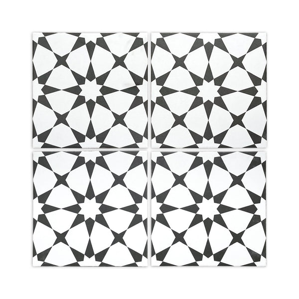 [Bundle] Agadir Pitch Black Tile 8"x8" | 29.7 SF