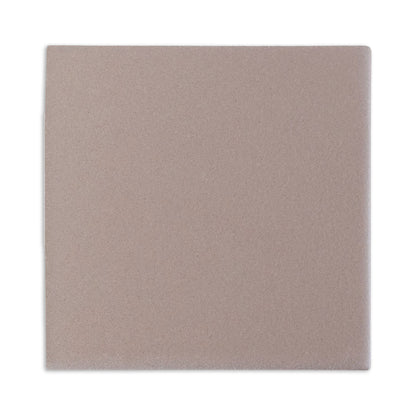 Brown square clay tile by Clay Imports with a fine granular texture and softly rounded edges.