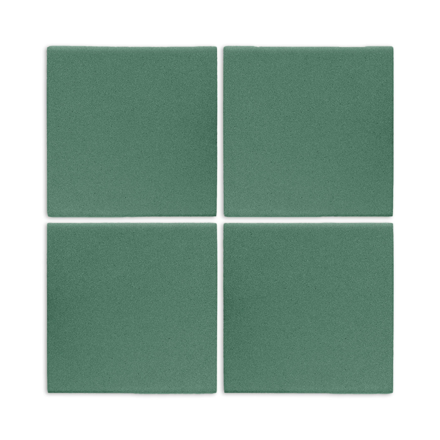 Cilantro green square clay tiles by Clay Imports arranged in a grid with a textured finish.