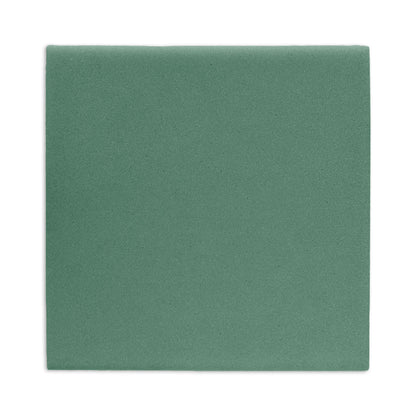 A green 8x8 square clay tile by Clay Imports with a uniform, fine-grained matte texture.