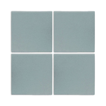Four Hot Spring square clay tiles by Clay Imports, arranged in a grid with a subtle texture.