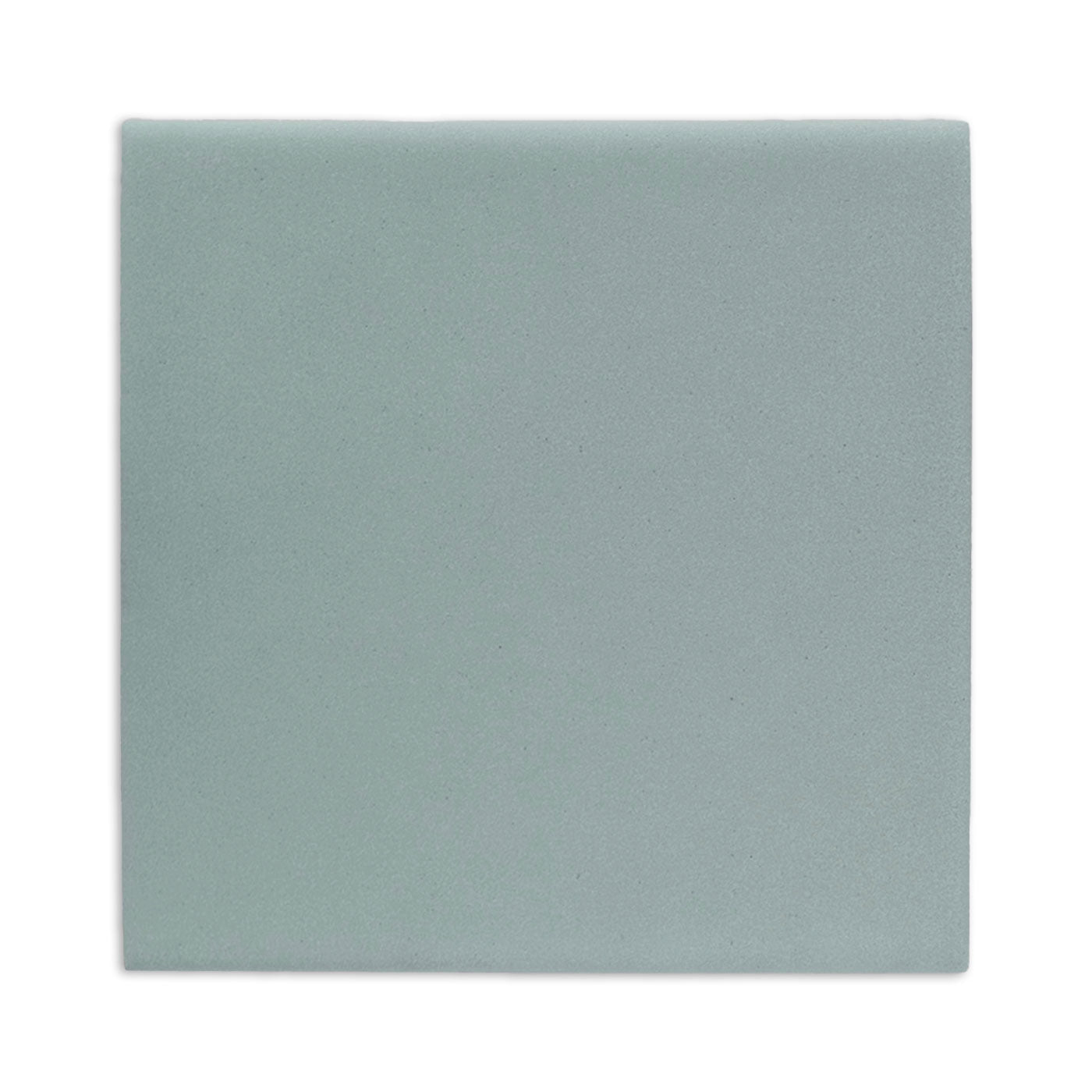 Muted blue-green square clay tile by Clay Imports with a matte, subtly textured surface, shown from above.