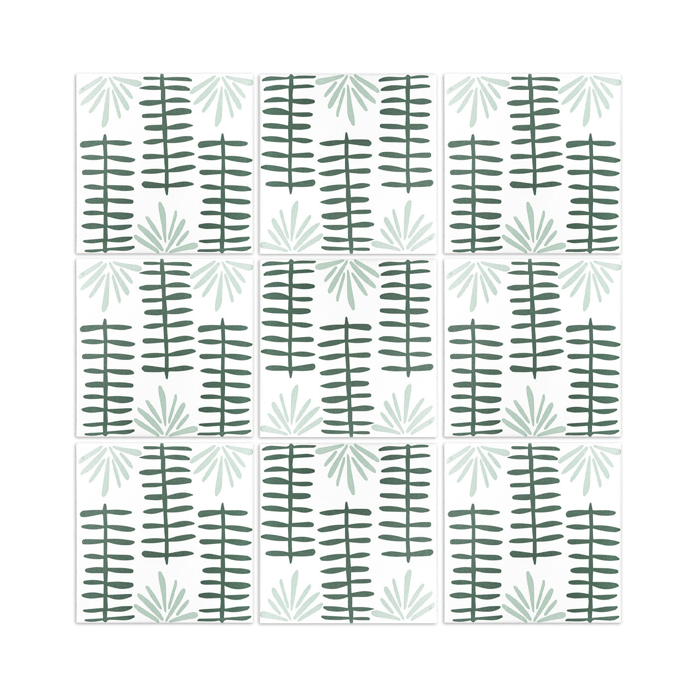 Fandango Rice White Mint 8x8