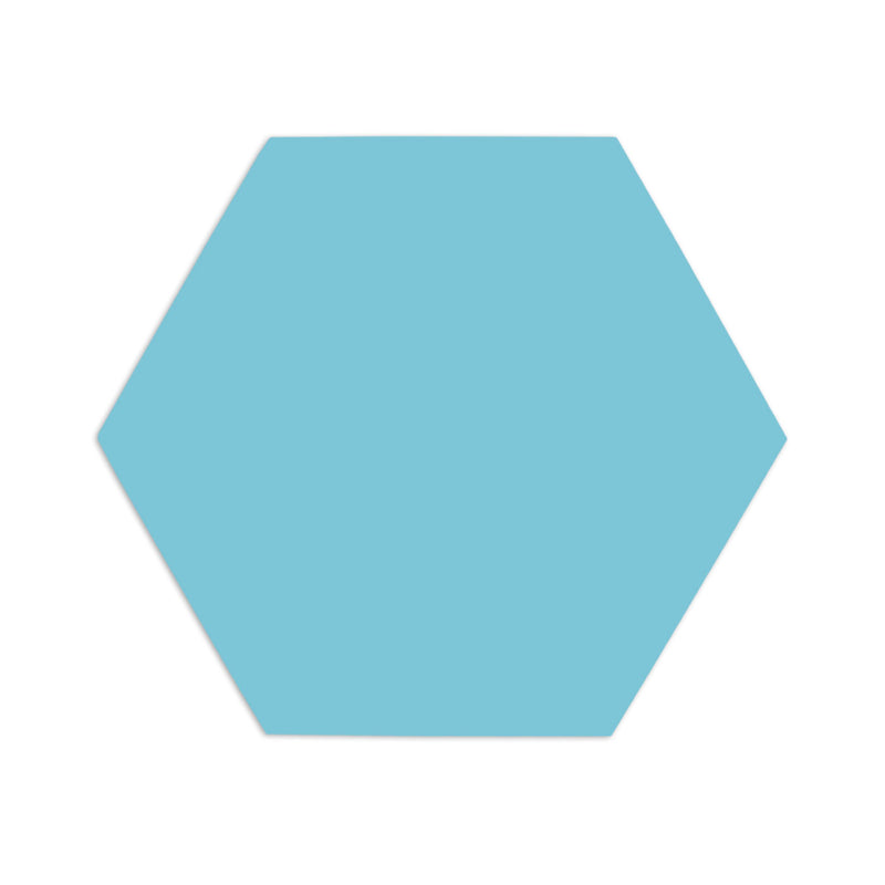 Hexagon Aqua Crackle 8"