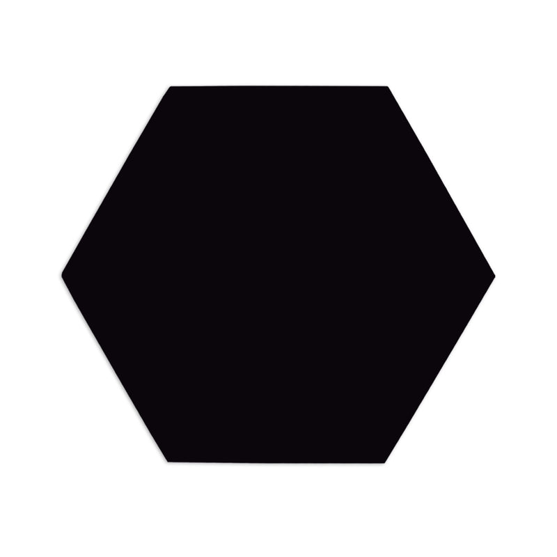 Hexagon Black 8"