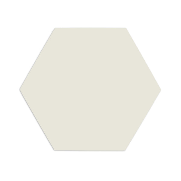 Hexagon Ivory White 8"