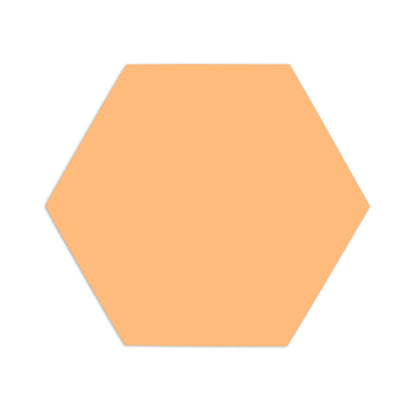 Pale Ale 8 clay hexagon tile by Clay Imports, a light orange tile with a subtle shadow.