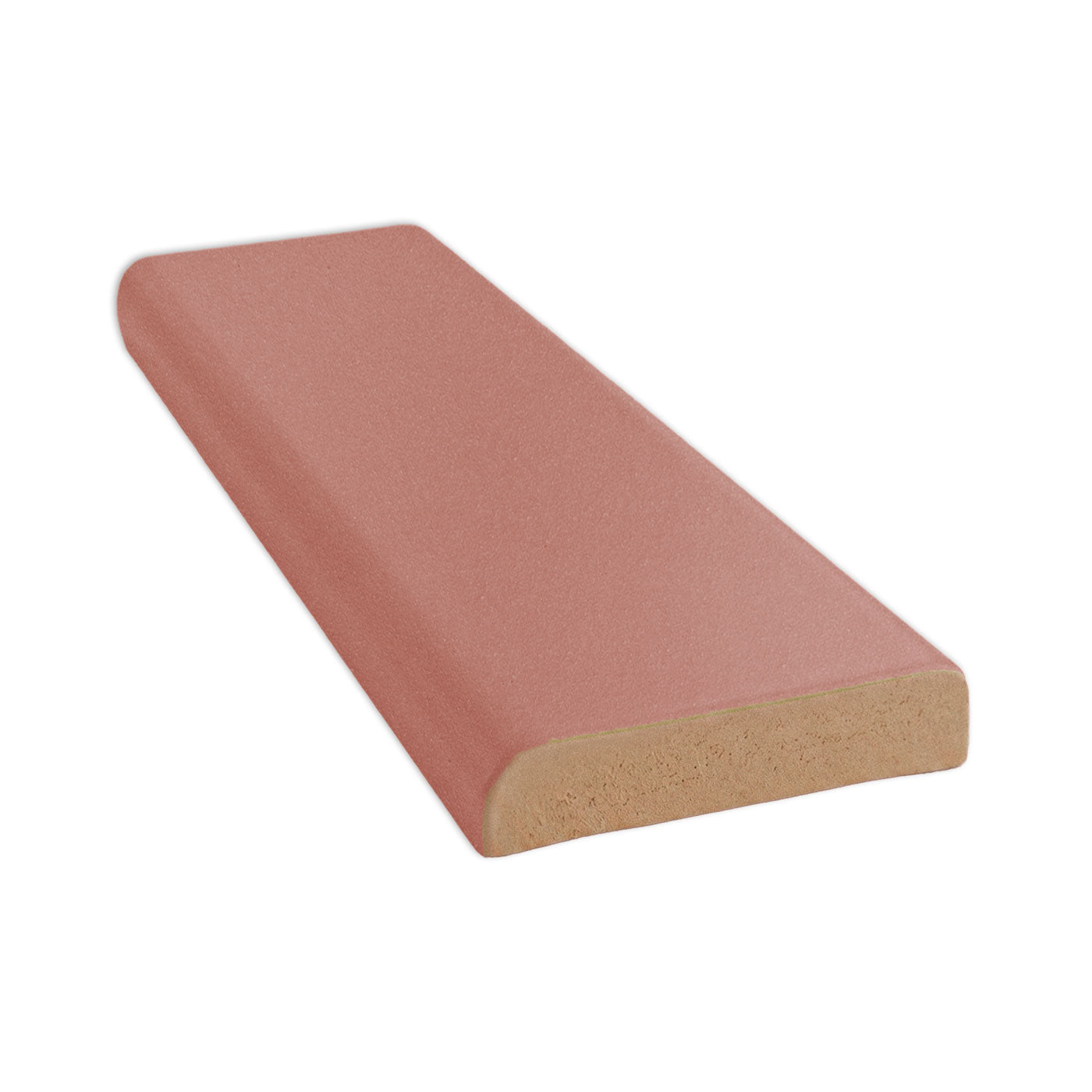 Single Bullnose Pink Granite Matte Tile 2x8
